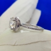 Halo Moissanite Engagement Ring, Wedding Ring, 5.0 TCW Round Cut Women Eternity Ring, Celeberity Style Ring
