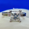 2 Ct Princess Cut VVS Simple Yet Classy Dual Band Style Moissanite Engagement Ring for Women 2 Ct Princess Cut VVS Simple Yet Classy Dual Band Style Moissanite Engagement Ring for Women