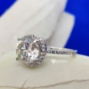 Halo Moissanite Engagement Ring, Wedding Ring, 5.0 TCW Round Cut Women Eternity Ring, Celeberity Style Ring