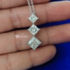 Necklace 5TCW Excellent Princess Cut 3 Stone Genuine Moissanite Pendant, Fine Jewelry for Women, Gift Necklace 5TCW Excellent Princess Cut 3 Stone Genuine Moissanite Pendant, Fine Jewelry for Women, Gift