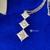Necklace 5TCW Excellent Princess Cut 3 Stone Genuine Moissanite Pendant, Fine Jewelry for Women, Gift Necklace 5TCW Excellent Princess Cut 3 Stone Genuine Moissanite Pendant, Fine Jewelry for Women, Gift