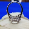 Princess Cut Halo Moissanite Engagement Ring, 4.50 Tcw Designer Wedding Ring, Art Deco Celebrity Ring Princess Cut Halo Moissanite Engagement Ring, 4.50 Tcw Designer Wedding Ring, Art Deco Celebrity Ring