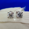 Classy 4.0 Tcw Round Cut, Colorless Moissanite Stud Screw Back Earrings, Perfact Jewelry for Gift Classy 4.0 Tcw Round Cut, Colorless Moissanite Stud Screw Back Earrings, Perfact Jewelry for Gift