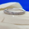 Antique 0.60 Tcw Designer Round Cut Moissanite Wedding Band, Anniversary Ring, Classy Band Ring for Women
