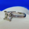 2 Ct Princess Cut VVS Simple Yet Classy Dual Band Style Moissanite Engagement Ring for Women 2 Ct Princess Cut VVS Simple Yet Classy Dual Band Style Moissanite Engagement Ring for Women