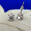 Classy 4.0 Tcw Round Cut, Colorless Moissanite Stud Screw Back Earrings, Perfact Jewelry for Gift Classy 4.0 Tcw Round Cut, Colorless Moissanite Stud Screw Back Earrings, Perfact Jewelry for Gift