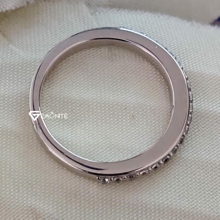 Antique 0.60 Tcw Designer Round Cut Moissanite Wedding Band, Anniversary Ring, Classy Band Ring for Women