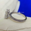 Hidden Halo Eternity 4TCW Radiant Cut Moissanite Engagement Ring, Wedding Ring, Art Deco Women Ring for Gift