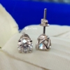 Classy 4.0 Tcw Round Cut, Colorless Moissanite Stud Screw Back Earrings, Perfact Jewelry for Gift Classy 4.0 Tcw Round Cut, Colorless Moissanite Stud Screw Back Earrings, Perfact Jewelry for Gift