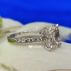 Elegant Solitaire Engagement Ring, 3.25 TCW Cushion Cut Moissanite Accent Stone Wedding Ring, Half Eternity Ring for Women
