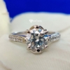2.0 TCW Round Cut Vintage Style Moissanite Solitaire Engagement Ring, Vintage Ring, 6 Prong Round Ring
