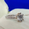 2.0 TCW Round Cut Vintage Style Moissanite Solitaire Engagement Ring, Vintage Ring, 6 Prong Round Ring