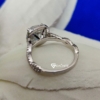 3.5 TCW Cushion Cut Eternity Infinity Halo Moissanite Engagement Ring, Wedding Band Ring