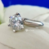 2.5 Ct Excellent Round Cut Colorless Moissanite Engagement Ring, Simple Solitaire Ring, 6 Prong Round Ring 2.5 Ct Excellent Round Cut Colorless Moissanite Engagement Ring, Simple Solitaire Ring, 6 Prong Round Ring