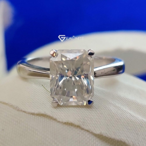 3.5 Ct Radiant Cut Moissanite Engagement Ring, Conflict Free Minimalist Women Ring, Solitaire Ring 3.5 Ct Radiant Cut Moissanite Engagement Ring, Conflict Free Minimalist Women Ring, Solitaire Ring