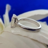 3.5 Ct Radiant Cut Moissanite Engagement Ring, Conflict Free Minimalist Women Ring, Solitaire Ring