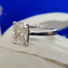 3.5 Ct Radiant Cut Moissanite Engagement Ring, Conflict Free Minimalist Women Ring, Solitaire Ring