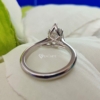 2.0 Ct Pear Cut Colorless Moissanite Engagement Ring, Simple Solitaire Ring, 6 Prong Pear Ring