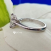 2.0 Ct Pear Cut Colorless Moissanite Engagement Ring, Simple Solitaire Ring, 6 Prong Pear Ring