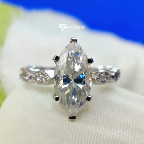 3.0 TCW Marquise Cut VVS Vintage Moissanite Engagement Ring, Solitaire Ring for Gift, Anniversary 3.0 TCW Marquise Cut VVS Vintage Moissanite Engagement Ring, Solitaire Ring for Gift, Anniversary