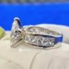 Solitaire Vintage Moissanite Art Deco Ring, 3.5TCW Marquise Cut VVS1 Colorless Marquise Wedding Ring with Side Stone Solitaire Vintage Moissanite Art Deco Ring, 3.5TCW Marquise Cut VVS1 Colorless Marquise Wedding Ring with Side Stone