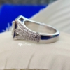 3.5TCW VVS Antique Colorless Princess Cut Designer Moissanite Wedding Set, 3 Way Split Shank Bridal Set