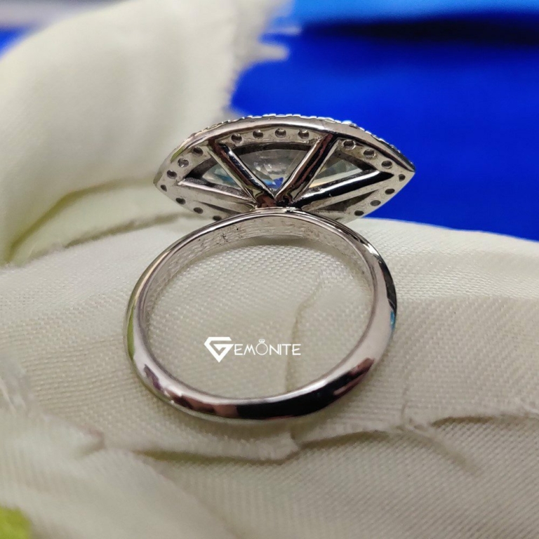 4TCW Marquise Cut VVS Moissanite Halo Engagement Ring, Jewelry Ring for Women Gift, Anniversary, Promise