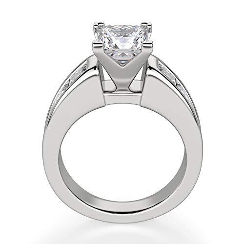 Escada Princess Cut 3.00Ct, VVS1 Clarity, Colorless Moissanite Diamond, 925 Sterling Silver Ring, Promise Ring, Anniversary Engagement Ring, Wedding Ring Escada Princess Cut 3.00Ct, VVS1 Clarity, Colorless Moissanite Diamond, 925 Sterling Silver Ring, Promise Ring, Anniversary Engagement Ring, Wedding Ring