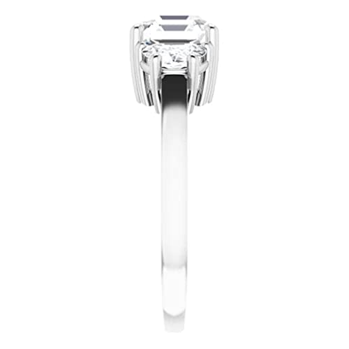 10K Solid White Gold Handmade Engagement Ring 3.0 CT Asscher Cut Moissanite Diamond Solitaire Wedding/Bridal Rings for Women/Her Proposes Ring 10K Solid White Gold Handmade Engagement Ring 3.0 CT Asscher Cut Moissanite Diamond Solitaire Wedding/Bridal Rings for Women/Her Proposes Ring