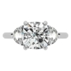10K Solid White Gold Handmade Engagement Ring 3.0 CT Cushion Cut Moissanite Diamond Solitaire Wedding/Bridal Ring for Womens/Her Propose Ring