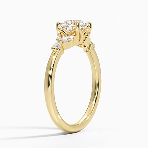 18K Solid Yellow Gold Handmade Engagement Ring 1.0 CT Oval Cut Moissanite Diamond Solitaire Wedding/Bridal Ring Set for Womens/Her Proposes Rings 18K Solid Yellow Gold Handmade Engagement Ring 1.0 CT Oval Cut Moissanite Diamond Solitaire Wedding/Bridal Ring Set for Womens/Her Proposes Rings