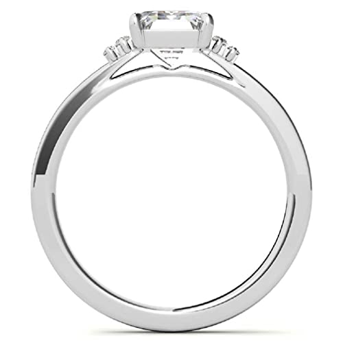 10K Solid White Gold Handmade Engagement Rings 2.0 CT Emerald Cut Moissanite Diamond Solitaire Wedding/Bridal Ring for Womens/Her Anniversary Ring 10K Solid White Gold Handmade Engagement Rings 2.0 CT Emerald Cut Moissanite Diamond Solitaire Wedding/Bridal Ring for Womens/Her Anniversary Ring