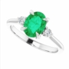 Three Stone Oval 3 CT Emerald Engagement Ring 14k Gold, Dainty Green Emerald Ring, Thin Band Chatham Emerald Diamond Ring, Minimalist Ring, Filigree Art Deco Antique Ring, Perfact for Gift Three Stone Oval 3 CT Emerald Engagement Ring 14k Gold, Dainty Green Emerald Ring, Thin Band Chatham Emerald Diamond Ring, Minimalist Ring, Filigree Art Deco Antique Ring, Perfact for Gift