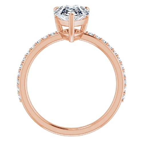 10K Solid Rose Gold Handmade Engagement Ring 1.0 CT Pear Cut Moissanite Diamond Solitaire Wedding/Bridal Ring for Women/Her Proposes Rings 10K Solid Rose Gold Handmade Engagement Ring 1.0 CT Pear Cut Moissanite Diamond Solitaire Wedding/Bridal Ring for Women/Her Proposes Rings