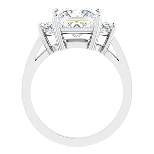 10K Solid White Gold Handmade Engagement Ring 3.0 CT Princess Cut Moissanite Diamond Solitaire Wedding/Bridal Rings for Women/Her Proposes Ring 10K Solid White Gold Handmade Engagement Ring 3.0 CT Princess Cut Moissanite Diamond Solitaire Wedding/Bridal Rings for Women/Her Proposes Ring