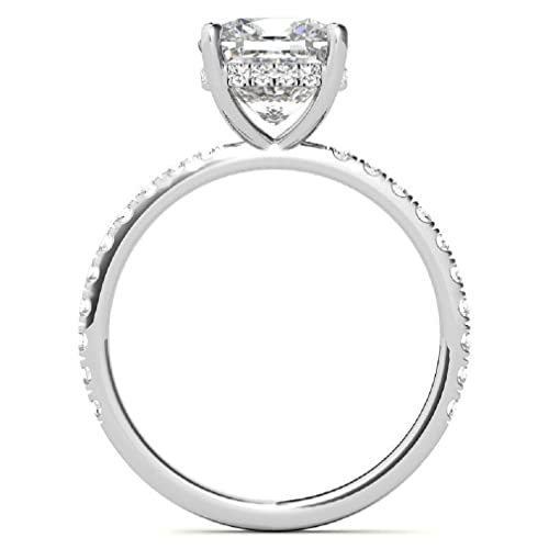 10K Solid White Gold Handmade Engagement Ring 2 CT Cushion Cut Moissanite Diamond Solitaire Wedding/Bridal Ring for Women/Her Propose Rings 10K Solid White Gold Handmade Engagement Ring 2 CT Cushion Cut Moissanite Diamond Solitaire Wedding/Bridal Ring for Women/Her Propose Rings