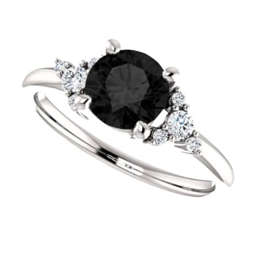 1.00 CT Scatter Black Diamond Engagement Ring 14k Yellow Gold, Cluster Black Diamond Ring, Unique Halo Black Onyx Ring, Modern Black Diamond Ring, Perfect Ring For Her 1.00 CT Scatter Black Diamond Engagement Ring 14k Yellow Gold, Cluster Black Diamond Ring, Unique Halo Black Onyx Ring, Modern Black Diamond Ring, Perfect Ring For Her
