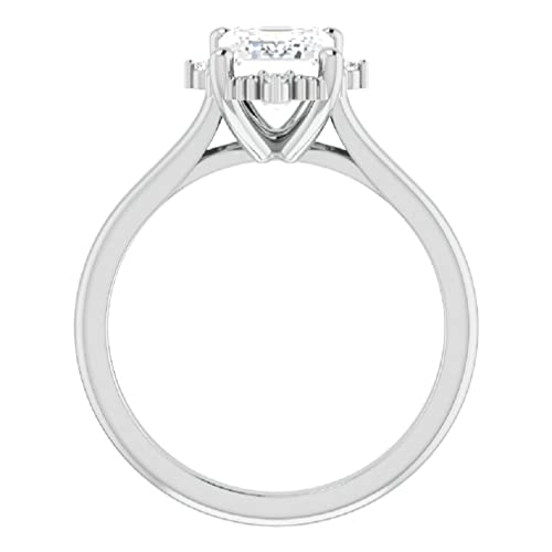 10K Solid White Gold Handmade Engagement Rings 2.0 CT Emerald Cut Moissanite Diamond Solitaire Wedding/Bridal Ring for Womens/Her Propose Ring 10K Solid White Gold Handmade Engagement Rings 2.0 CT Emerald Cut Moissanite Diamond Solitaire Wedding/Bridal Ring for Womens/Her Propose Ring