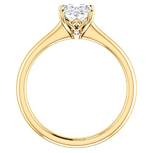 2.0 CT Oval Colorless Moissanite Engagement Rings, Wedding Bridal Ring Set, Eternity Solid 10K Yellow Gold Diamond Solitaire Prong Anniversary Promise Gift for Her 2.0 CT Oval Colorless Moissanite Engagement Rings, Wedding Bridal Ring Set, Eternity Solid 10K Yellow Gold Diamond Solitaire Prong Anniversary Promise Gift for Her