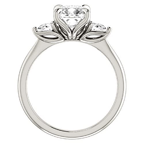 10K Solid White Gold Handmade Engagement Ring 2 CT Cushion Cut Moissanite Diamond Solitaire Wedding/Bridal Ring for Women/Her Proposes Rings 10K Solid White Gold Handmade Engagement Ring 2 CT Cushion Cut Moissanite Diamond Solitaire Wedding/Bridal Ring for Women/Her Proposes Rings