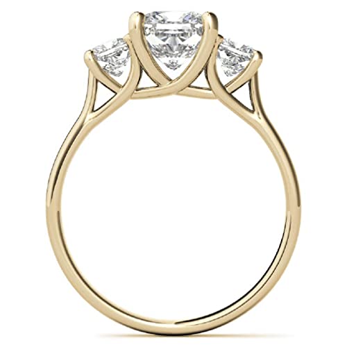 10K Solid Yellow Gold Handmade Engagement Ring 4.0 CT Cushion Cut Moissanite Diamond Solitaire Wedding/Bridal Ring for Women/Her Proposes Ring 10K Solid Yellow Gold Handmade Engagement Ring 4.0 CT Cushion Cut Moissanite Diamond Solitaire Wedding/Bridal Ring for Women/Her Proposes Ring