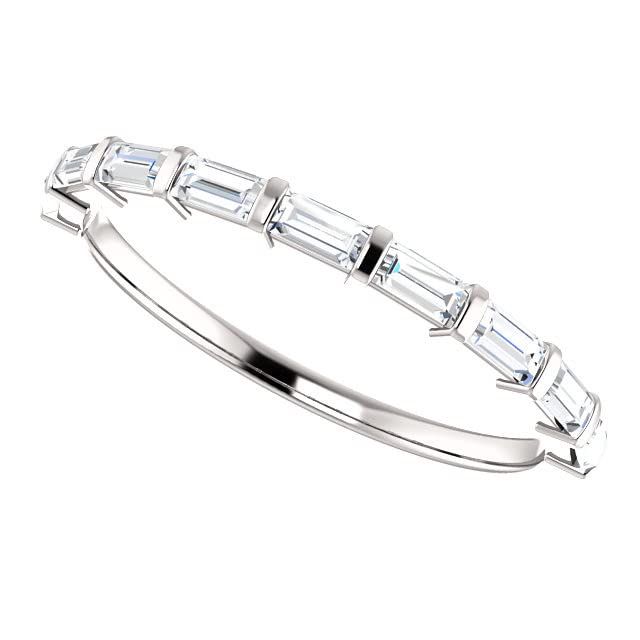 2.00 CT Baguette Moissanite Engagement band, Bridal Statement Band, 925 Sterling Silver, Colorless Moissanite Engagement Band for Women, Perfect for Gift Or As You Want 2.00 CT Baguette Moissanite Engagement band, Bridal Statement Band, 925 Sterling Silver, Colorless Moissanite Engagement Band for Women, Perfect for Gift Or As You Want