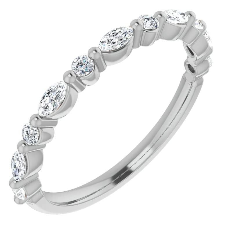 0.17 CT Moissanite Matching Comfort Fit Band Colorless Moissanite Engagement Ring Wedding Band Silver Solitaire Vintage Antique Anniversary Diamond Moissanite Rings, Gift for Wife