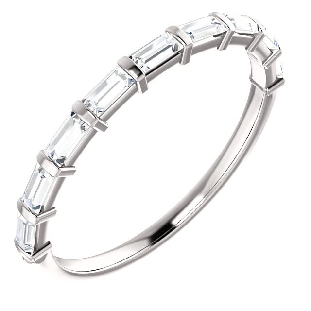 2.00 CT Baguette Moissanite Engagement band, Bridal Statement Band, 925 Sterling Silver, Colorless Moissanite Engagement Band for Women, Perfect for Gift Or As You Want 2.00 CT Baguette Moissanite Engagement band, Bridal Statement Band, 925 Sterling Silver, Colorless Moissanite Engagement Band for Women, Perfect for Gift Or As You Want