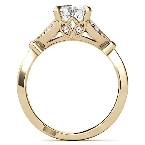 10K Solid Yellow Gold Handmade Engagement Ring, 3.00 CT Duchess Marquise Cut Moissanite Solitaire Ring Diamond Wedding Ring for Her/Women, Anniversary Precious Gift, VVS1 Colorless 10K Solid Yellow Gold Handmade Engagement Ring, 3.00 CT Duchess Marquise Cut Moissanite Solitaire Ring Diamond Wedding Ring for Her/Women, Anniversary Precious Gift, VVS1 Colorless