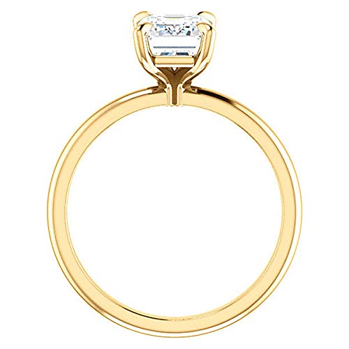 10K Solid Yellow Gold Handmade Engagement Ring 3 CT Emerald Cut Moissanite Diamond Solitaire Wedding/Bridal Ring Set for Women/Her Propose Ring 10K Solid Yellow Gold Handmade Engagement Ring 3 CT Emerald Cut Moissanite Diamond Solitaire Wedding/Bridal Ring Set for Women/Her Propose Ring