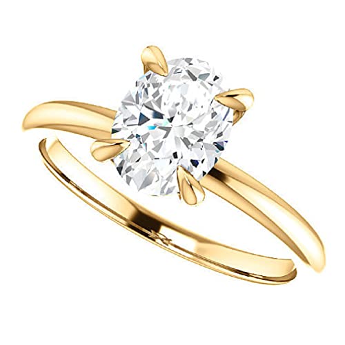 10K Solid Yellow Gold Handmade Engagement Rings 2.5 CT Oval Cut Moissanite Diamond Solitaire Wedding/Bridal Rings Set for Women/Her Propose Rings 10K Solid Yellow Gold Handmade Engagement Rings 2.5 CT Oval Cut Moissanite Diamond Solitaire Wedding/Bridal Rings Set for Women/Her Propose Rings