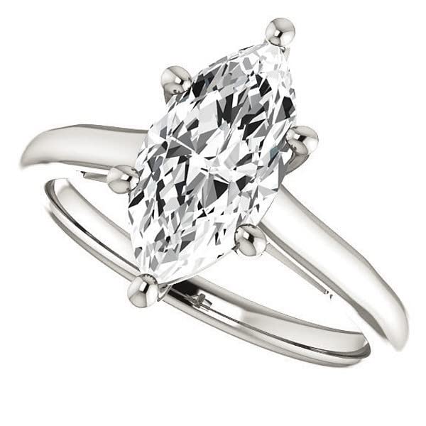 10K Solid White Gold Handmade Engagement Rings 2.0 CT Marquise Cut Moissanite Diamond Solitaire Wedding/Bridal Rings Set for Womens/Her Propose Ring 10K Solid White Gold Handmade Engagement Rings 2.0 CT Marquise Cut Moissanite Diamond Solitaire Wedding/Bridal Rings Set for Womens/Her Propose Ring