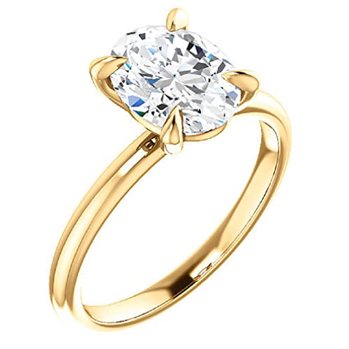 10K Solid Yellow Gold Handmade Engagement Rings 2.5 CT Oval Cut Moissanite Diamond Solitaire Wedding/Bridal Rings Set for Women/Her Propose Rings 10K Solid Yellow Gold Handmade Engagement Rings 2.5 CT Oval Cut Moissanite Diamond Solitaire Wedding/Bridal Rings Set for Women/Her Propose Rings