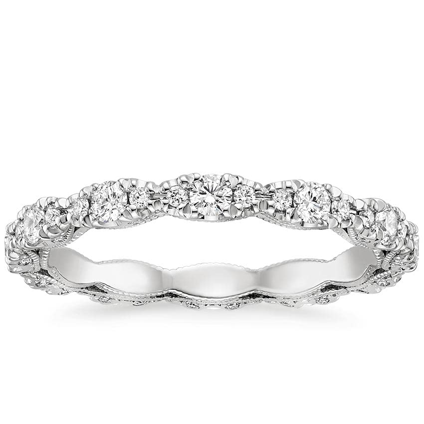 0.50 CT Moissanite Matching Comfort Fit Band Colorless Moissanite Engagement Ring Wedding Band Silver Solitaire Vintage Antique Anniversary Diamonds Moissanite Rings Bridal Gifts